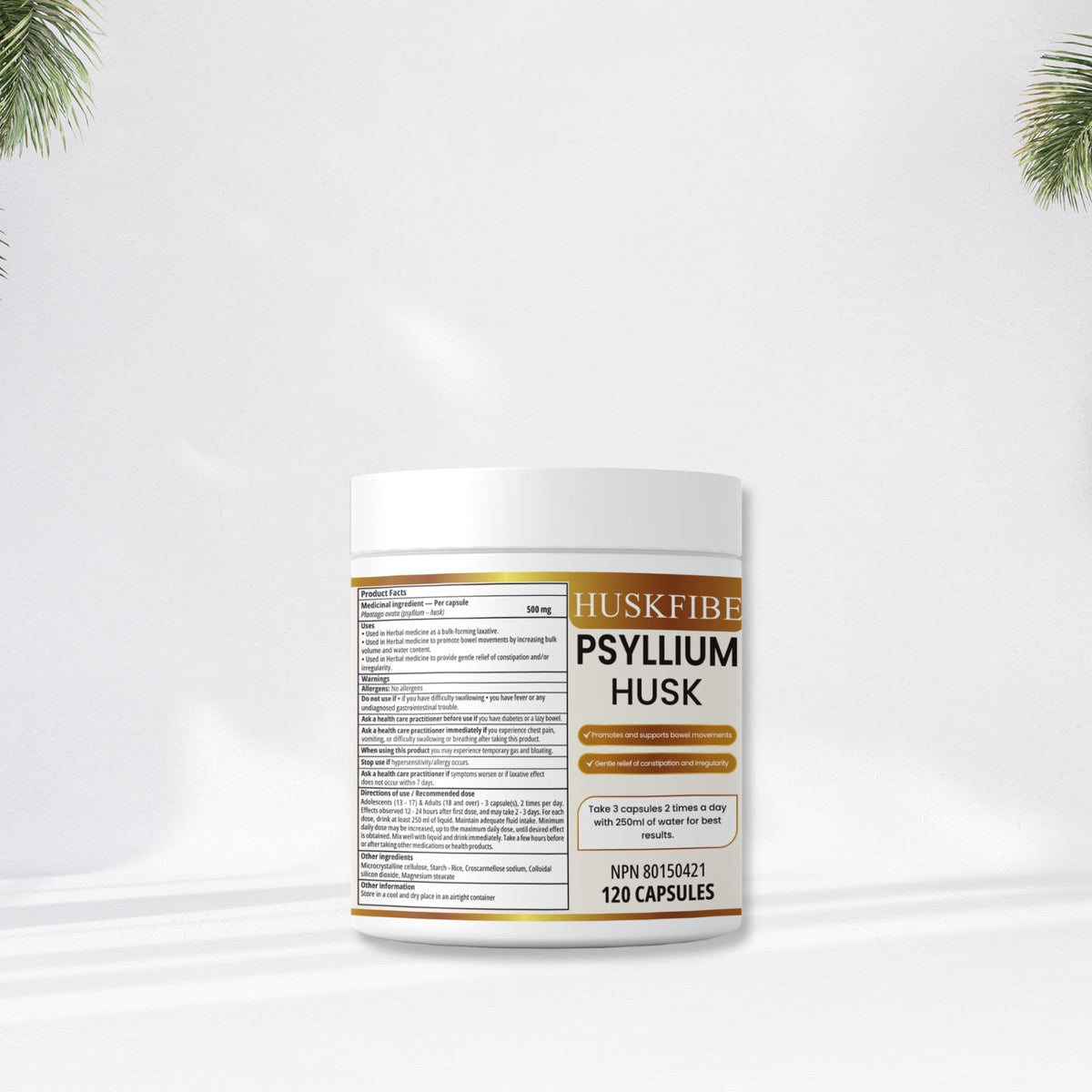 Psyllium husk daily fiber capsules