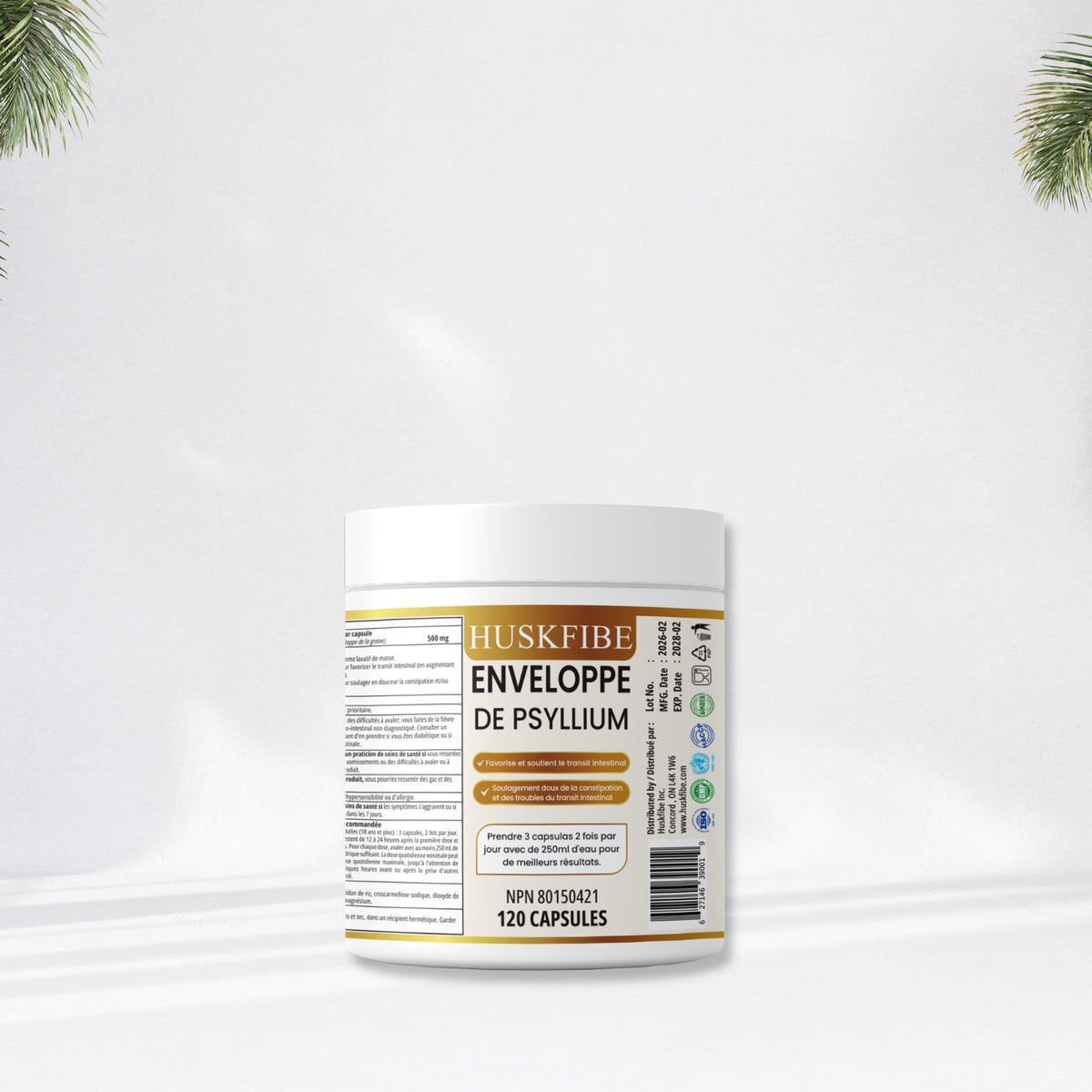 Psyllium husk daily fiber capsules